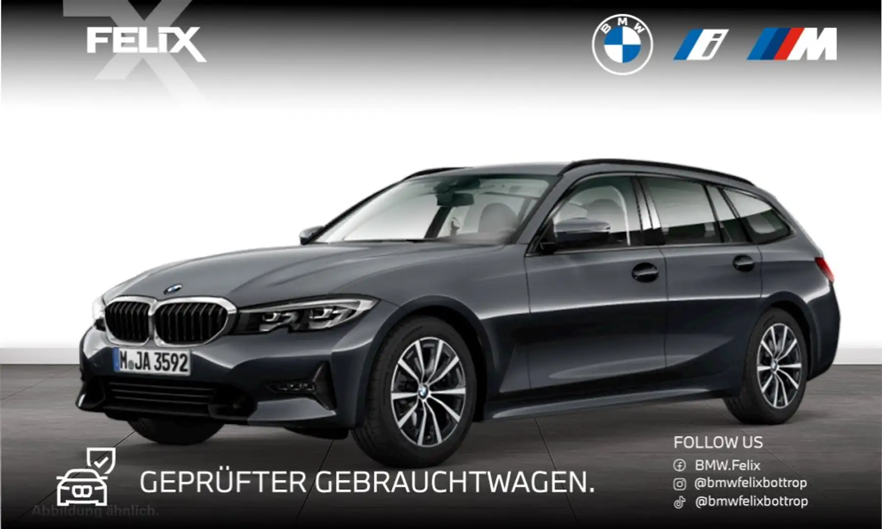 BMW 318 i Touring Sport Line+LIVE COCKPIT PRO+AUTOMATIK+17 Gris - 1