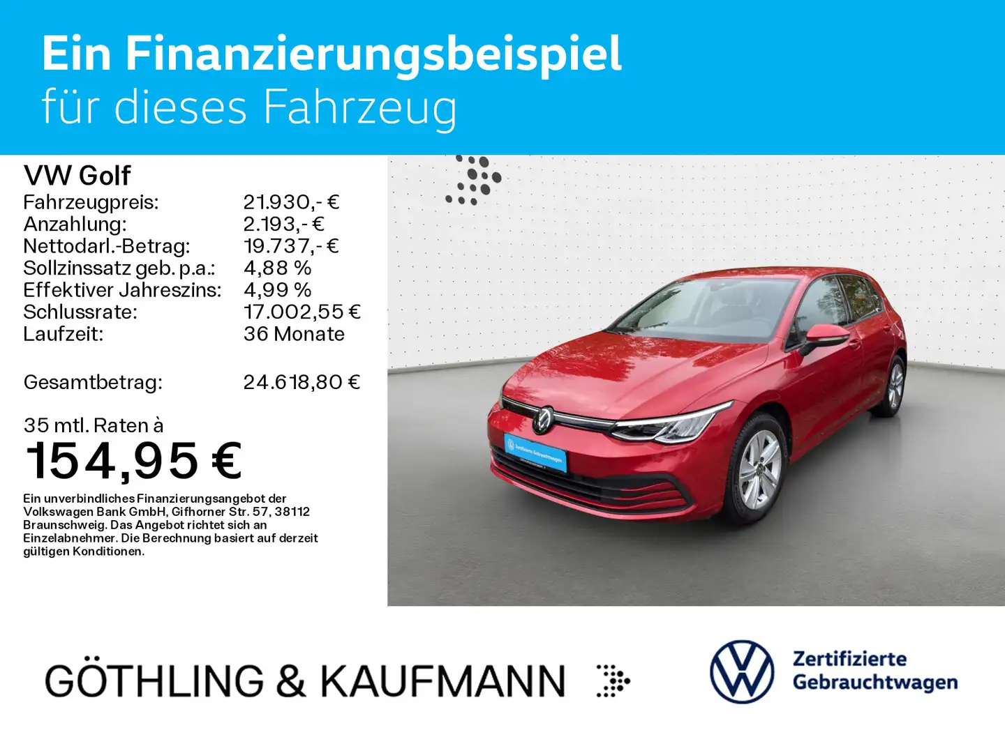 Volkswagen Golf Life 1.5 TSI *KLIMA*LED*PDC* Rood - 2
