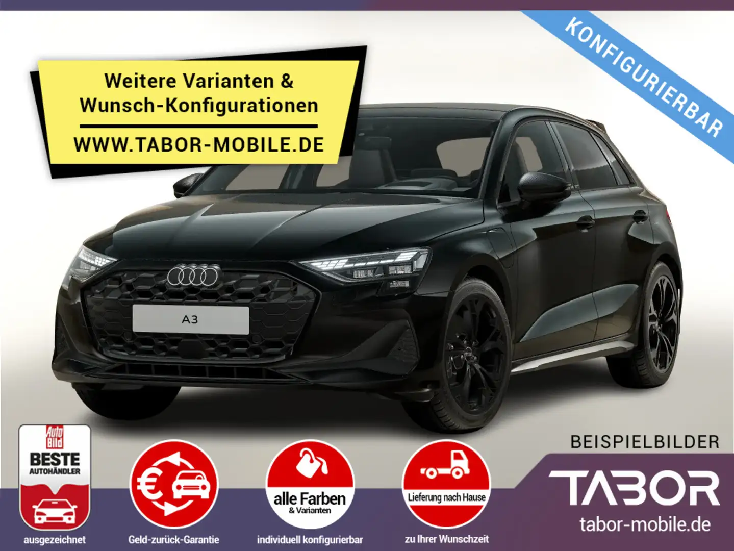 Audi A3 Sportback TFSIe 204 LED KomfortP+ KlimaP VirC Weiß - 1