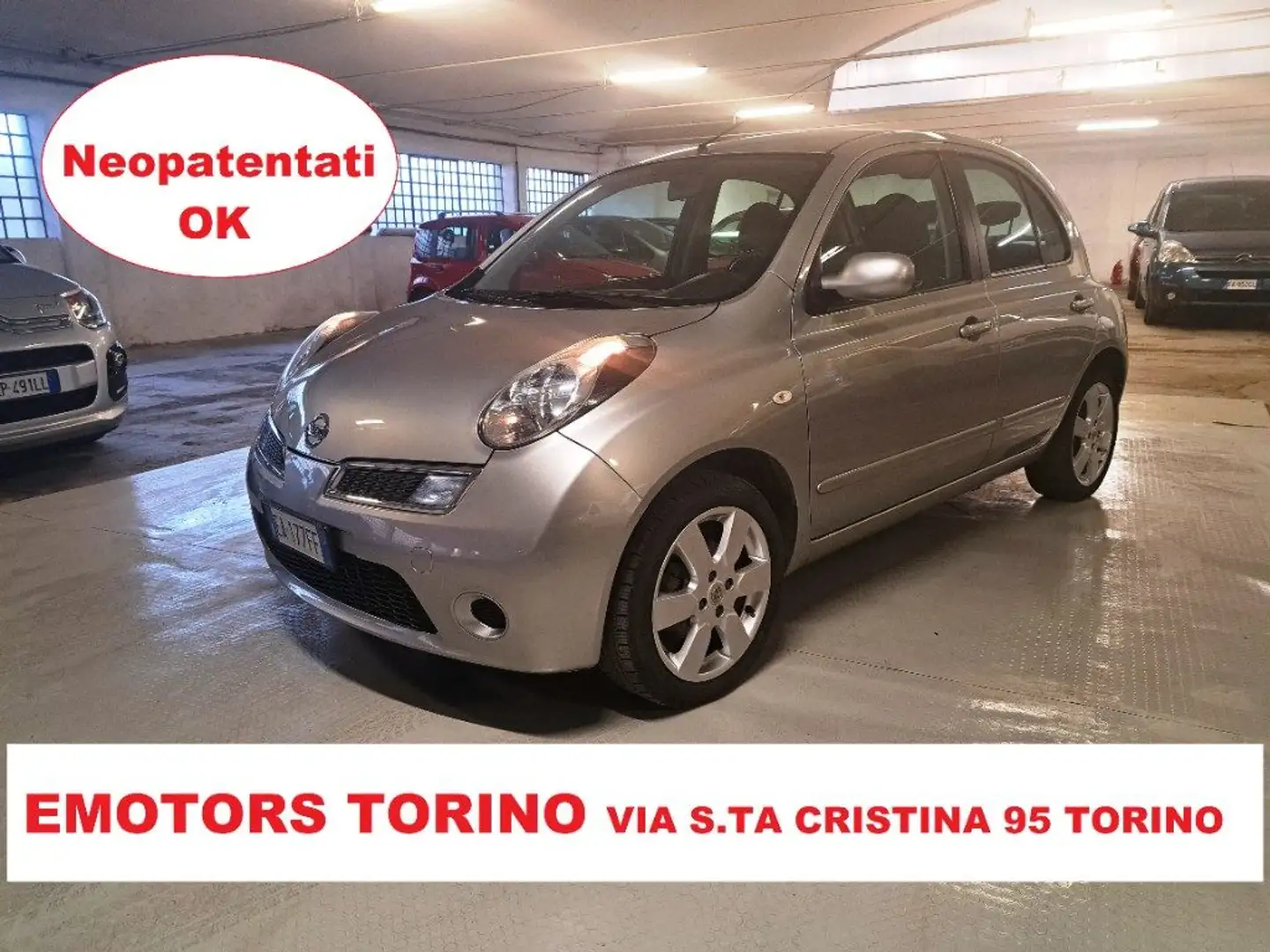 Nissan Micra 1.2 16V 5 porte n-tec **Neopatentati OK** Argento - 1
