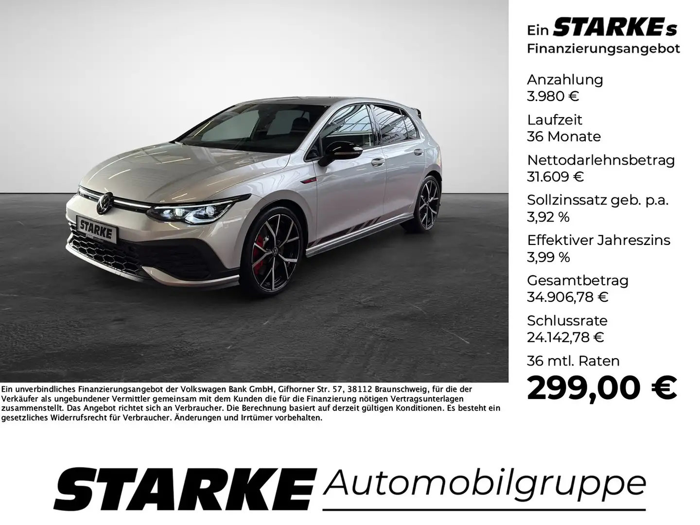 Volkswagen Golf GTI Clubsport 2.0 TSI DSG Black Style Silber - 1