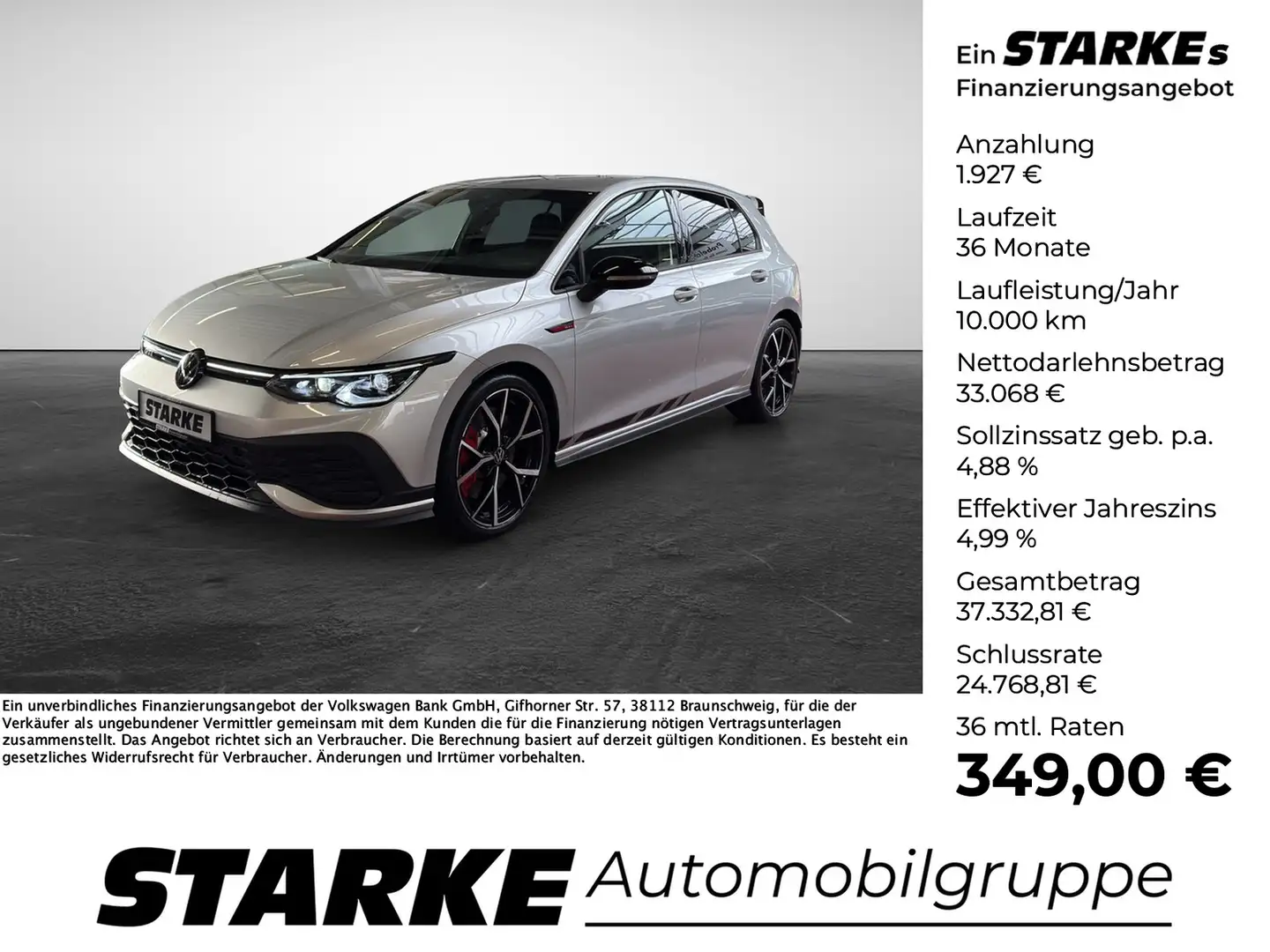 Volkswagen Golf GTI Clubsport 2.0 TSI DSG Black Style Silber - 1
