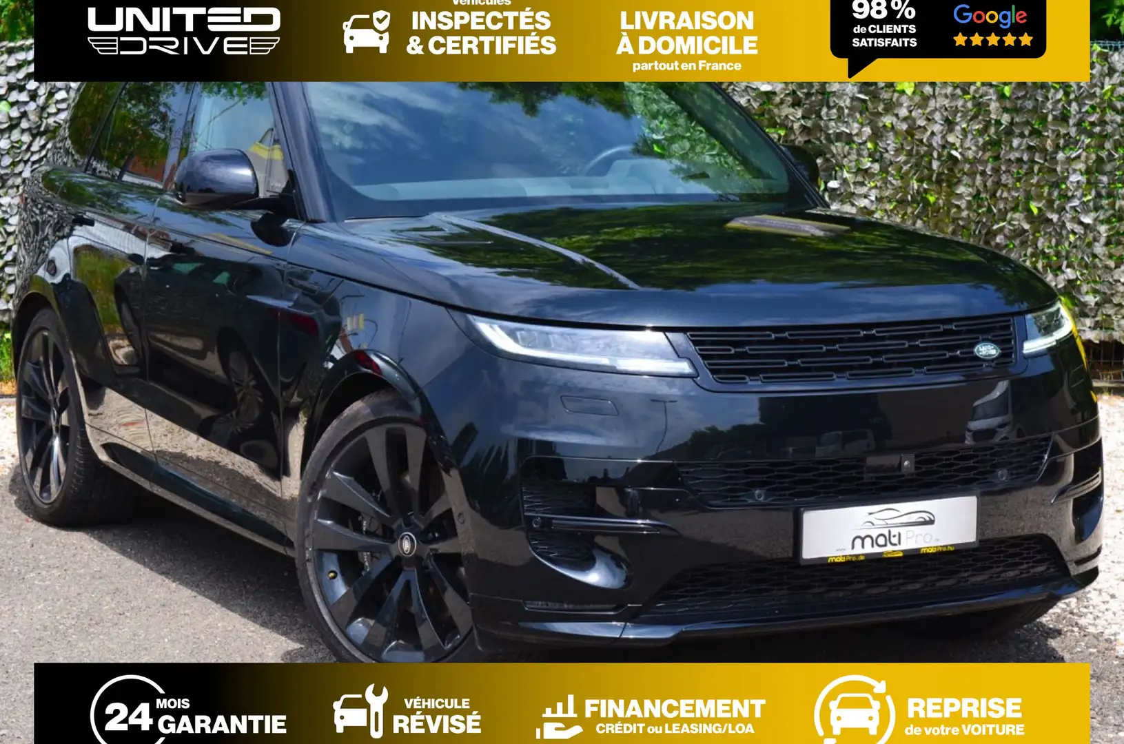 Land Rover Range Rover Sport P460e Dynamic HSE Hybride 460CV Noir - 1