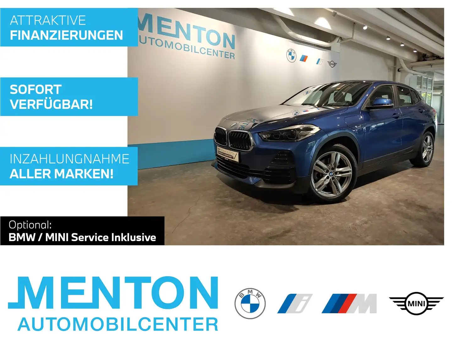 BMW X2 xDrive25e Advantage/LED/Pano/RFK Blauw - 1
