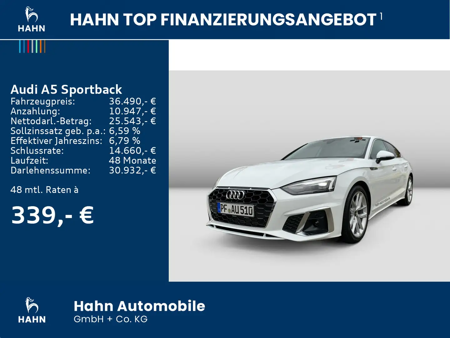 Audi A5 Audi A5 Sportback S line 35 TFSI 110(150) kW(PS) Weiß - 2