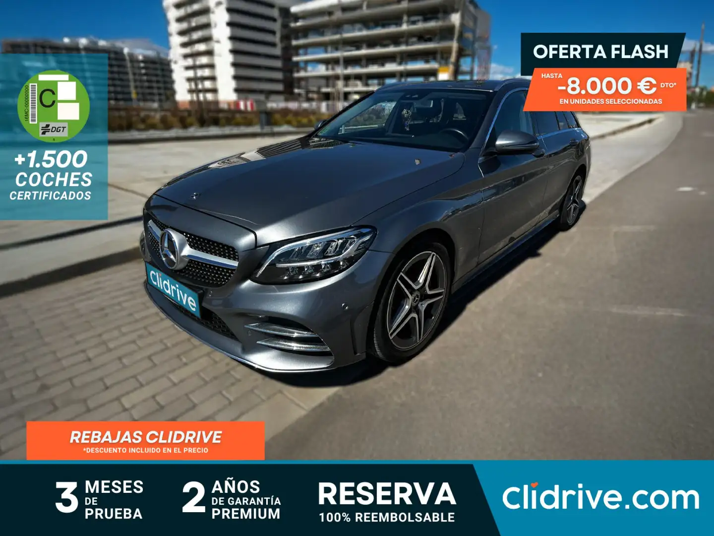 Mercedes-Benz C 220 d Estate Gris - 1