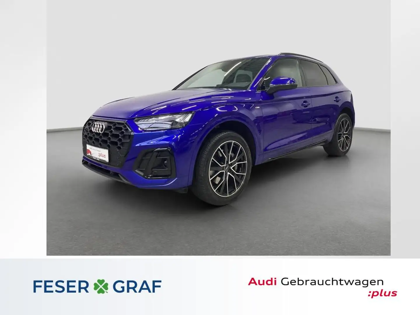Audi Q5 S line 50 TDI Matrix AHK Pano RFK ACC Blau - 1