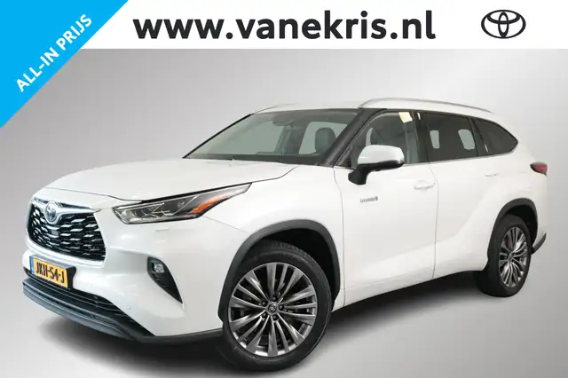 Toyota Highlander 2.5 AWD Hybrid Executive, 7 persoons, Zwart Leder,