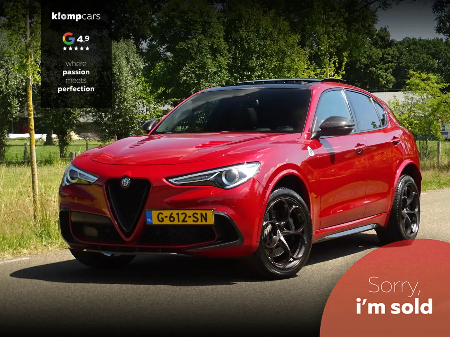 Alfa Romeo Stelvio 2.9 V6 AWD QV | VERKOCHT | Carbon | Carplay | Dak Rood - 1