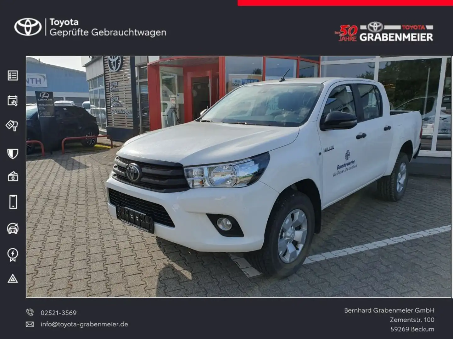 Toyota Hilux 4x4 Double Cab Duty Blanc - 1