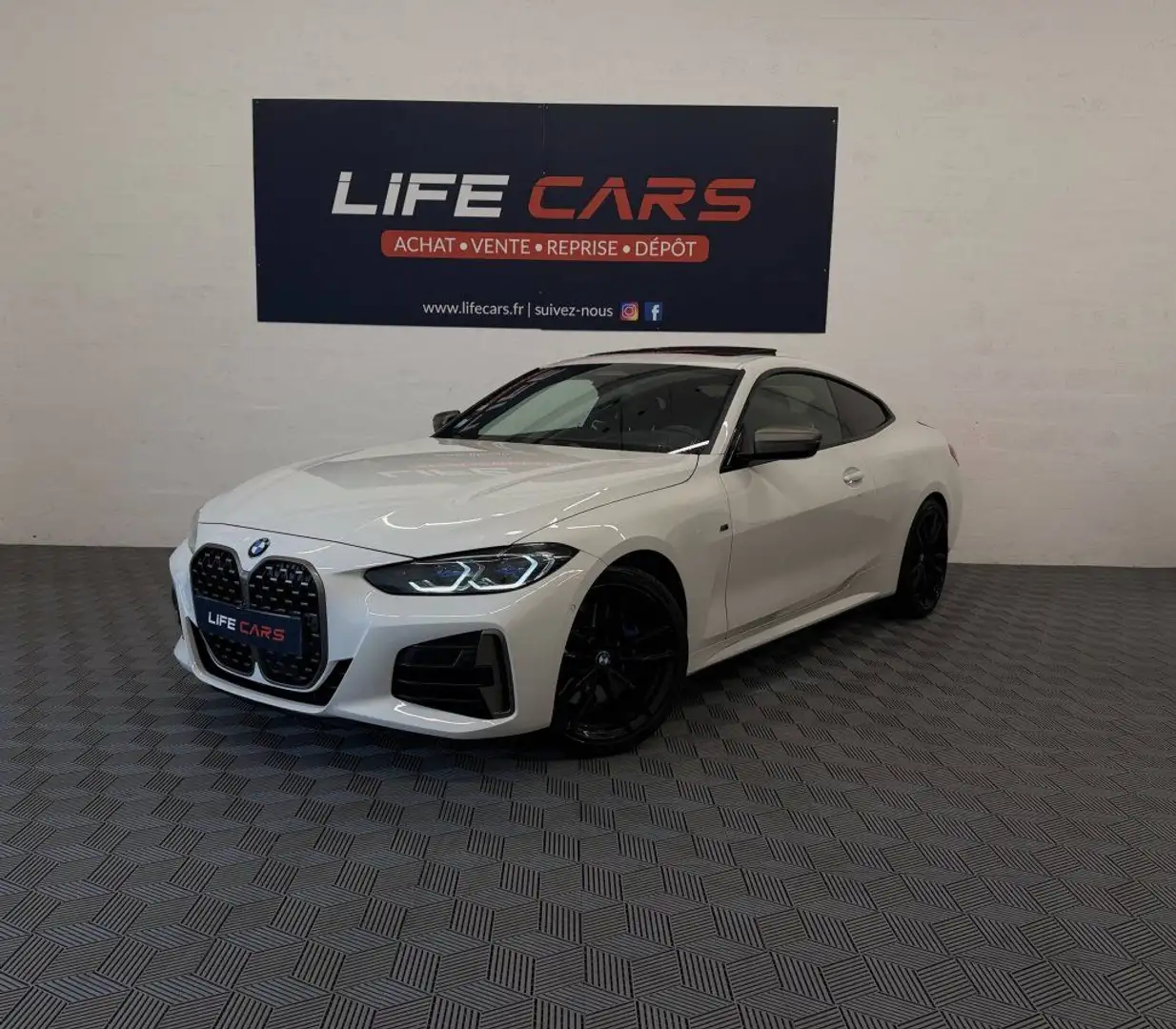 BMW 440 Coupe (G22) M440iA xDrive 374ch 2020 Française 2ème main entretien complet Weiß - 1
