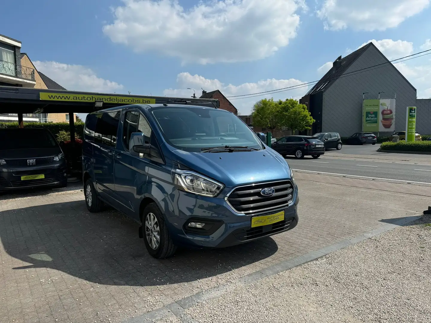 Ford Transit Custom LIMITED * 130PK * AUT * DUB CAB * CAMERA* 27000KM! Blauw - 1