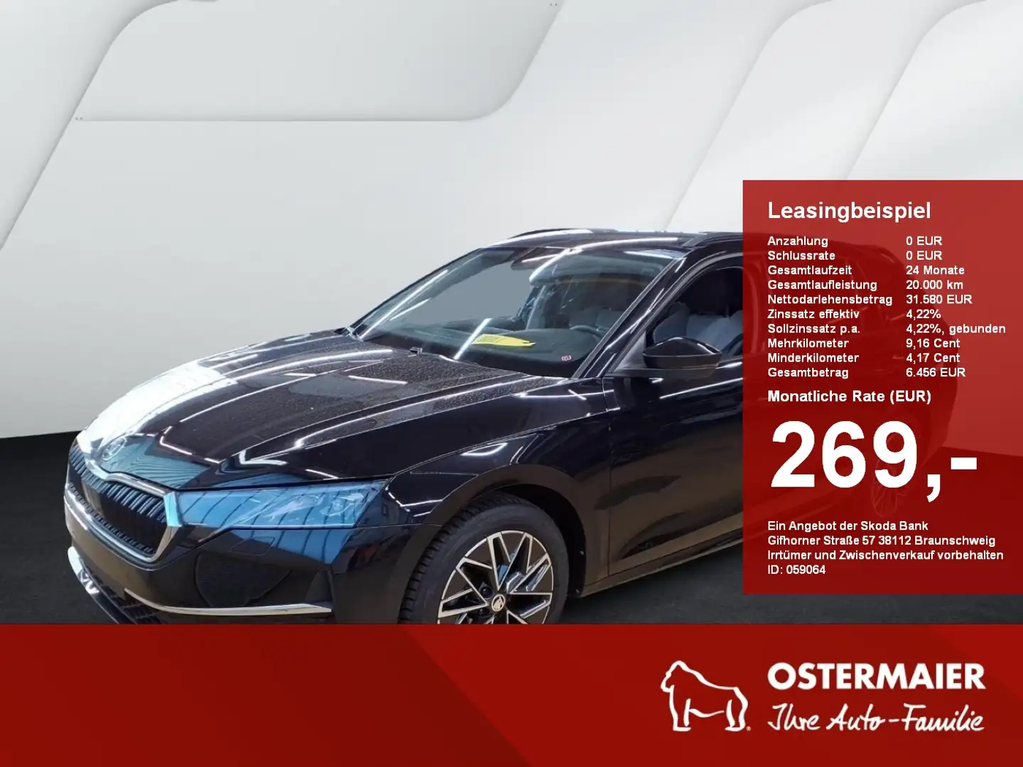 Skoda Octavia Combi SELECTION 2.0TDI 150PS DSG STDHZG.MATRIX.360 Schwarz - 1