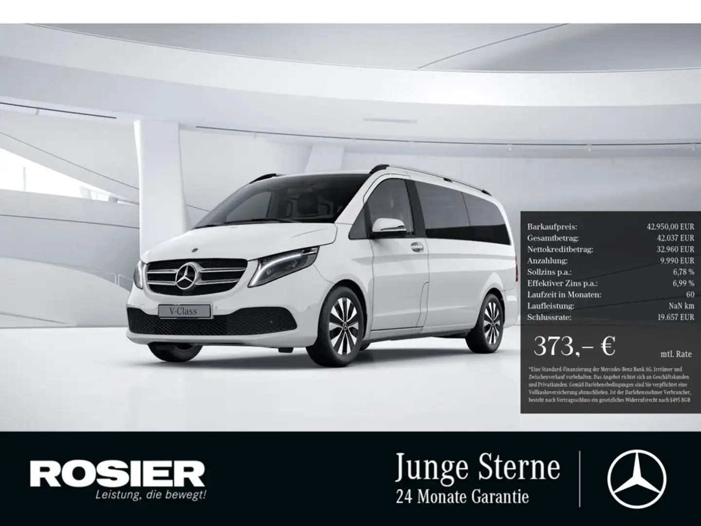 Mercedes-Benz V 220 d Edition lang Standhz. Abstandstemp. L Blanc - 1