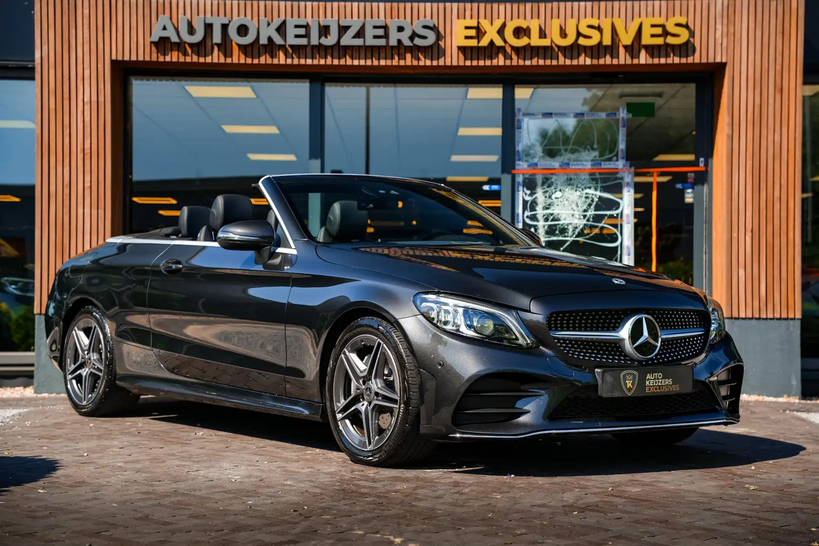 Mercedes-Benz C 200 Cabrio AMG Line Airscarf Burmester Multibeam LED S Gris - 1