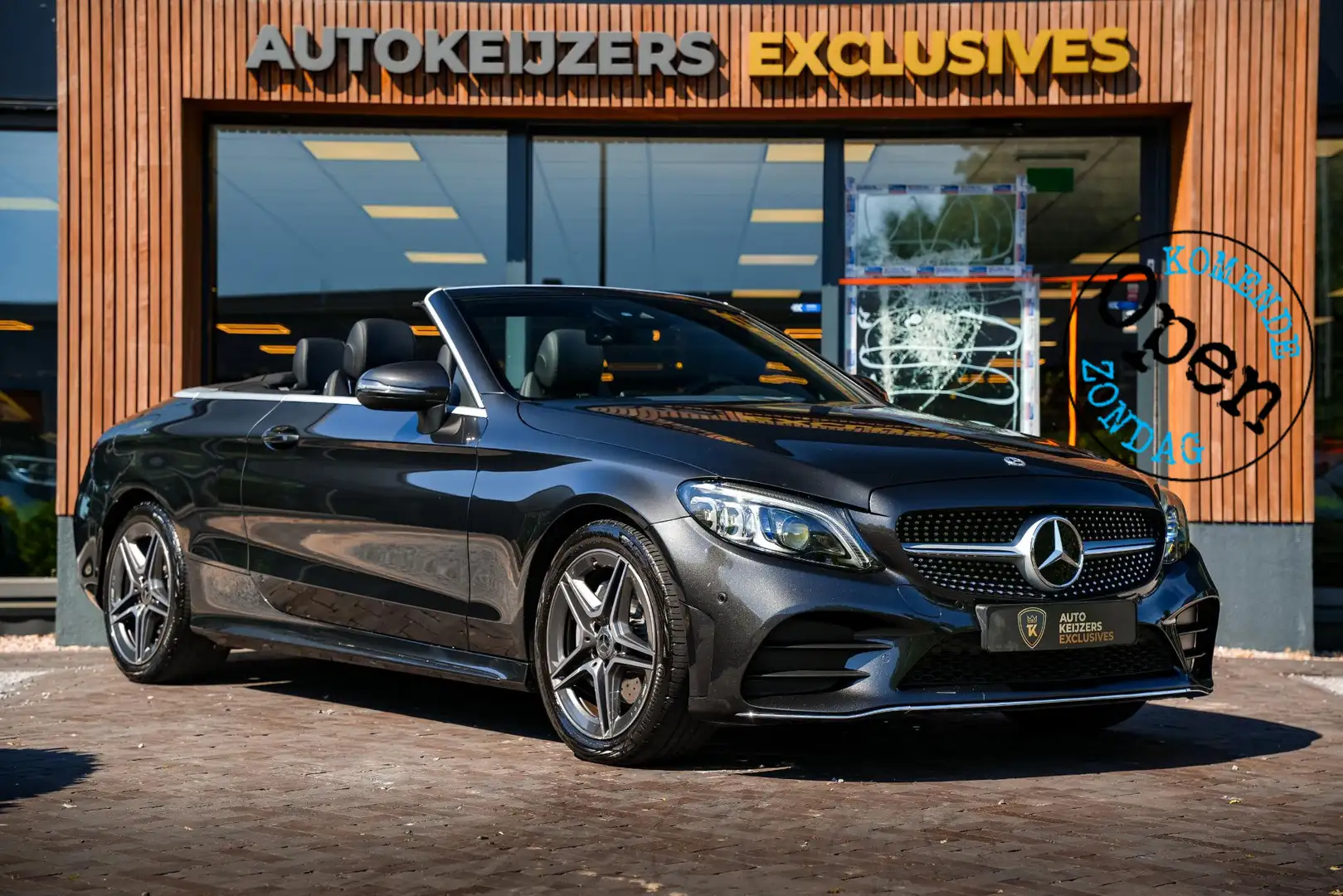 Mercedes-Benz C 200 Cabrio AMG Line Airscarf Burmester Multibeam LED S Grijs - 1