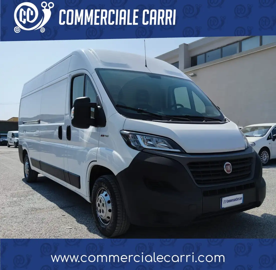 Fiat Ducato 33 LH2 2.3 M-JET FURGONE PASSO LUNGO TETTO ALTO 3P Blanc - 1
