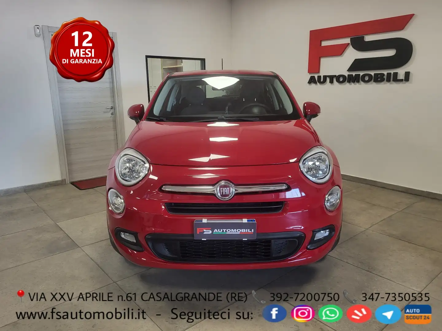 Fiat 500X 1.6 e-torq Pop Star 4x2 110cv Rosso - 2