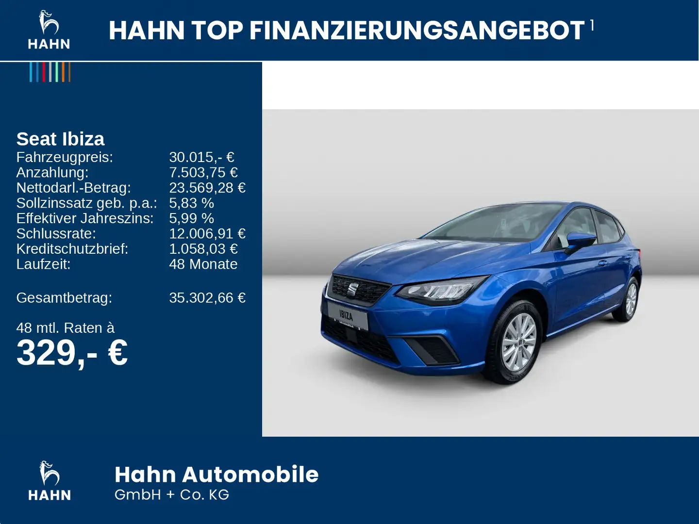 SEAT Ibiza Road Edition 1.0 TSI SHZ PDC LED Blau - 2