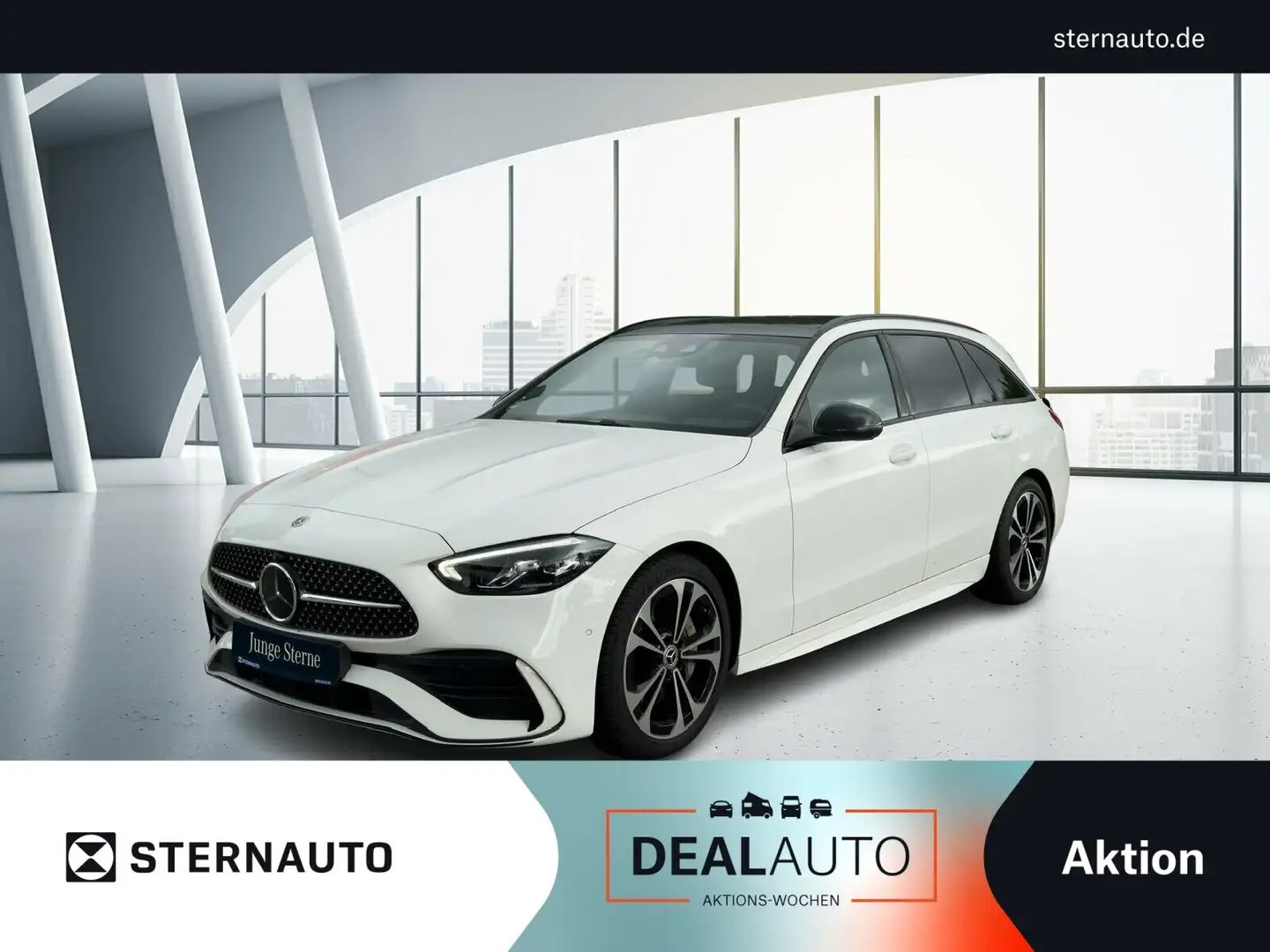 Mercedes-Benz C 200 C 200 T AMG Line Edition AMG-Line Navi Pano.-Dach Weiß - 1