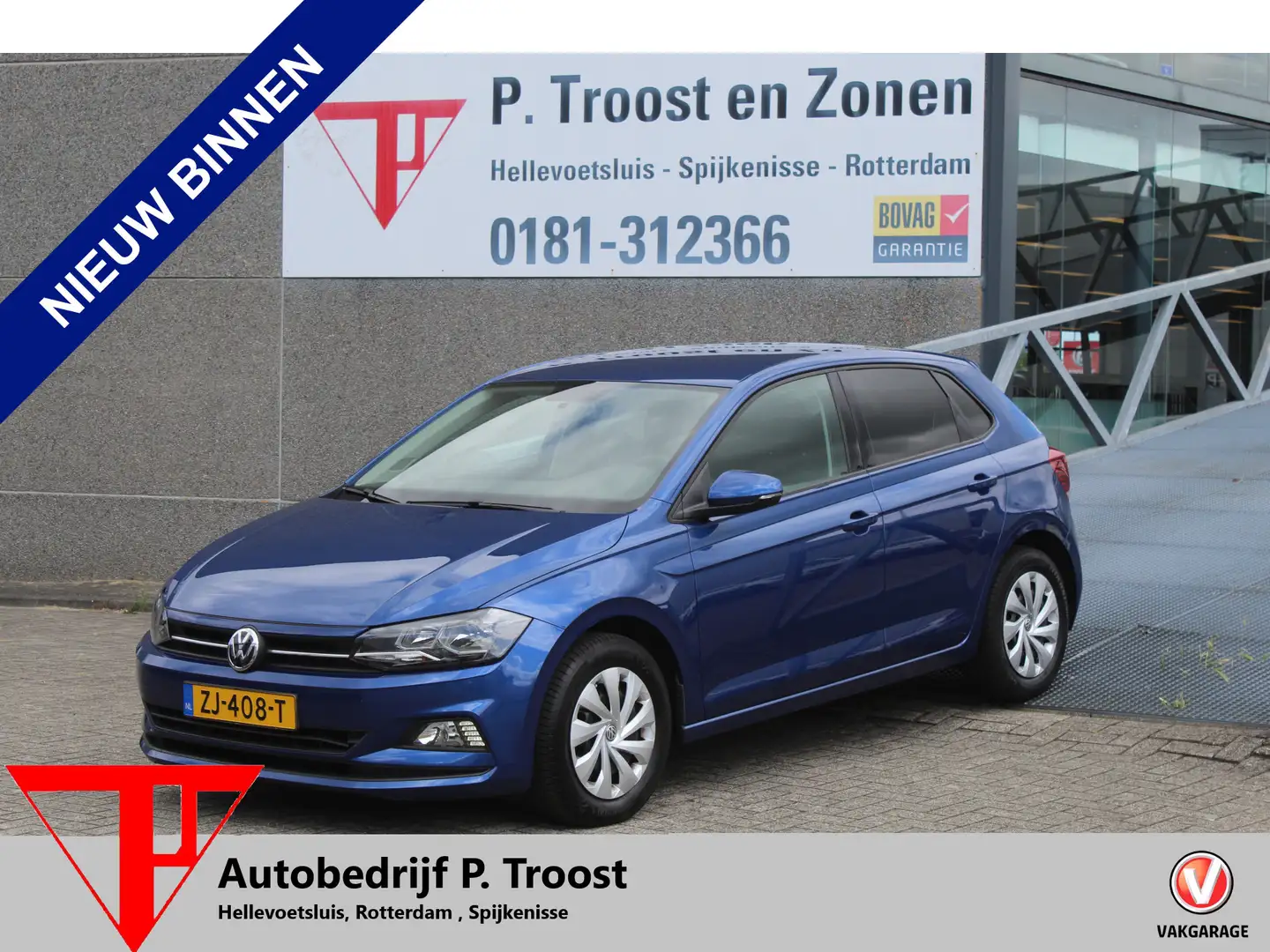 Volkswagen Polo 1.0 TSI Comfortline Orig. NL/Airco/Apple carplay/A Blauw - 1