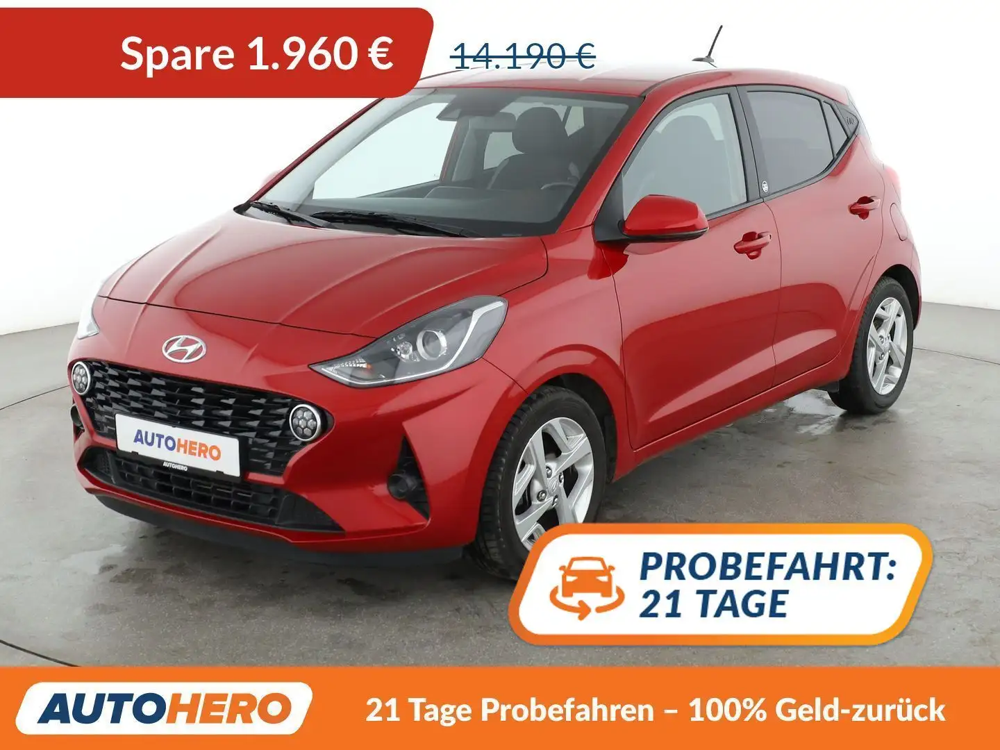 Hyundai i10 1.0 Edition 30*TEMPO*SHZ*KLIMA*GARANTIE* Rouge - 1