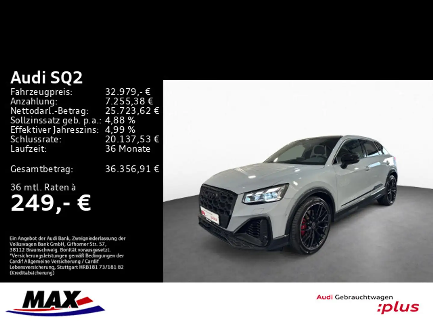 Audi SQ2 2.0 TFSI QUATT MATRIX+PANO+SONOS+KAMERA+MMI Grau - 1