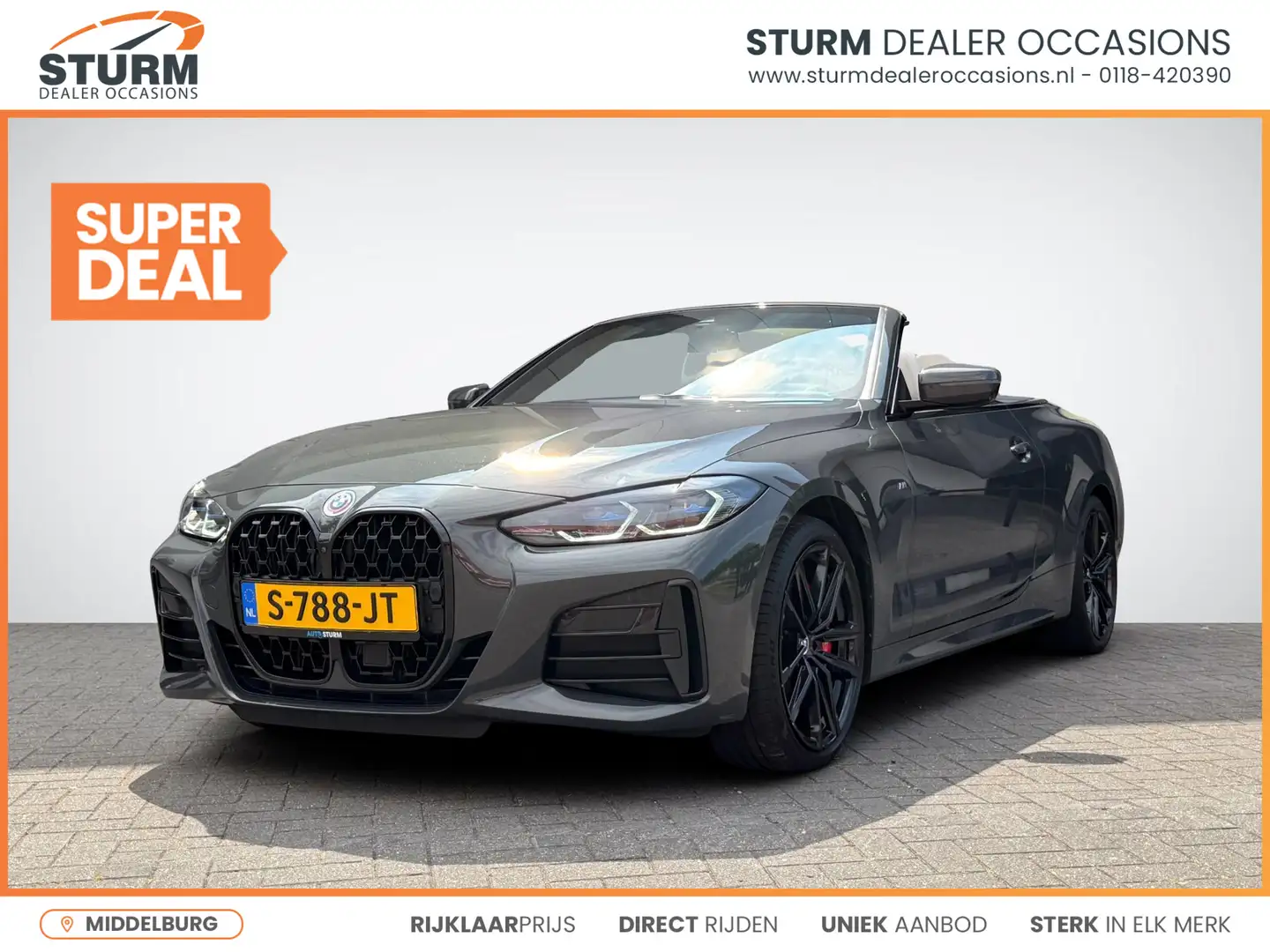 BMW 440 4-serie Cabrio M440i xDrive High Executive M Sport Grijs - 1