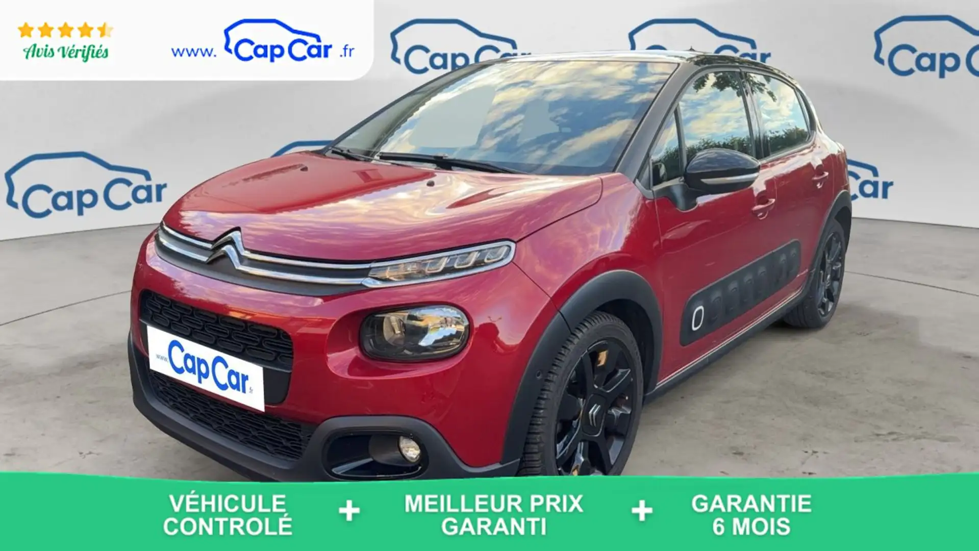 Citroen C3 III 1.2 PureTech 110 Shine - Entretien constructeur Rouge - 1