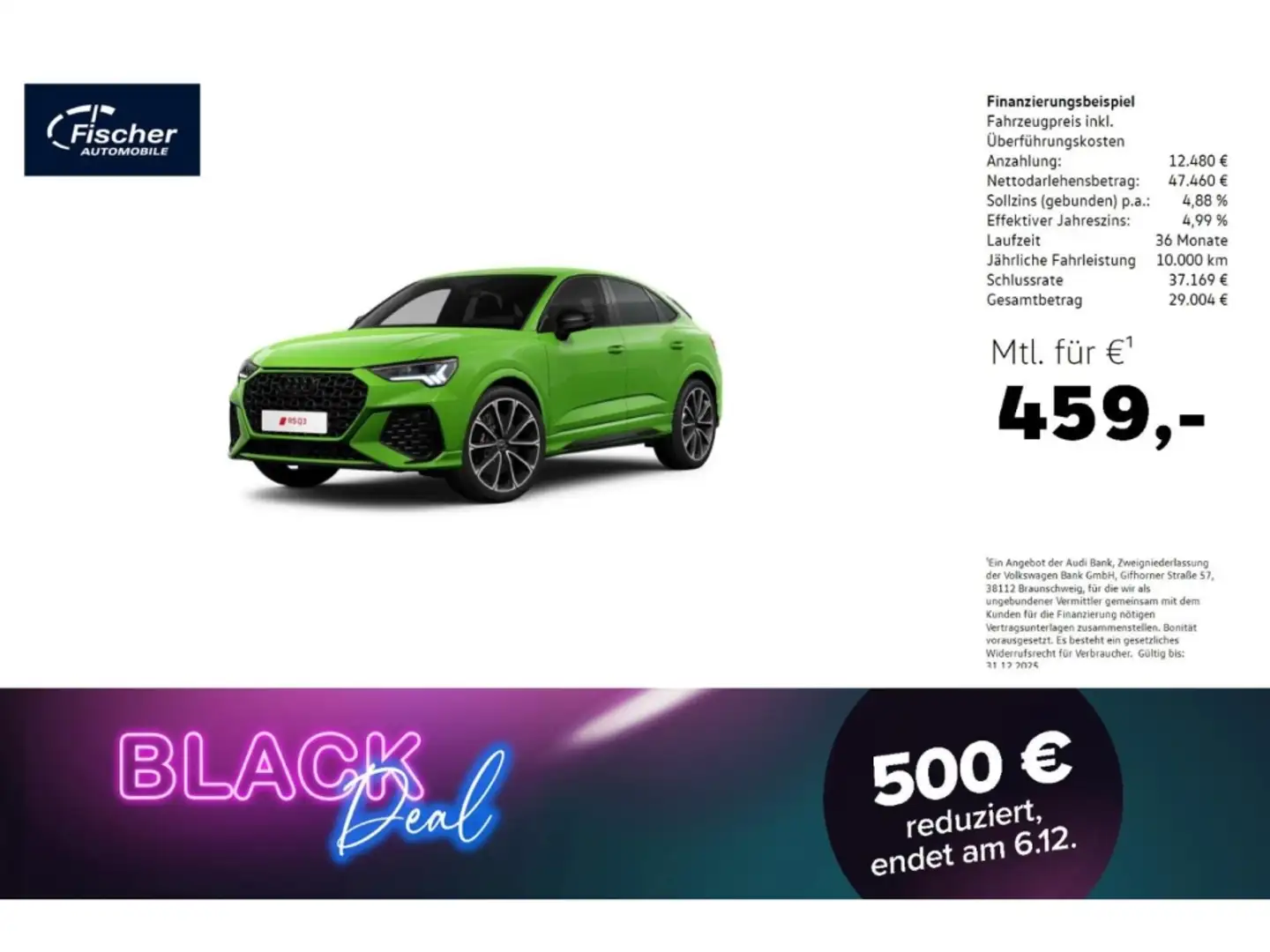 Audi RS Q3 Sportback 2.5 TFSI quattro RS-Abgas/Matrix Grün - 1