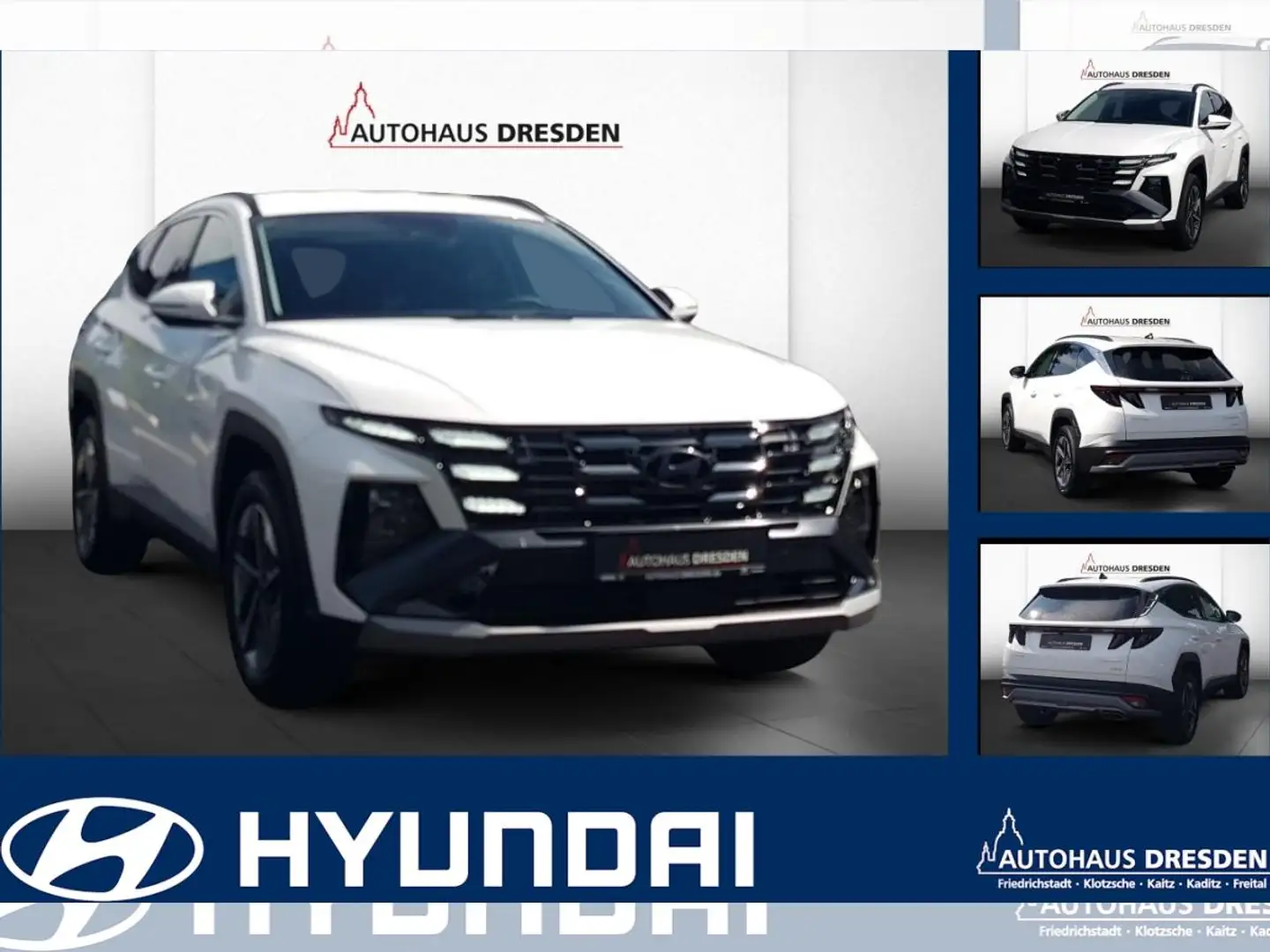 Hyundai TUCSON 1.6 T-GDI Trend *V-LED*NSCC*NAVI*SHZ*KAM* Weiß - 1