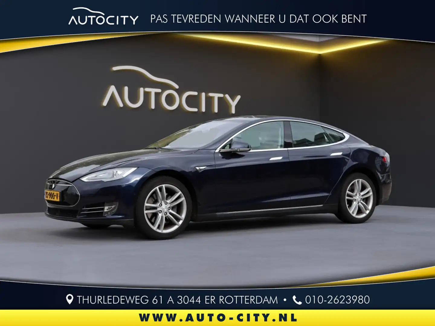 Tesla Model S motors 60 Base Nieuw Accupakket l Leder l Auto Pil Niebieski - 1