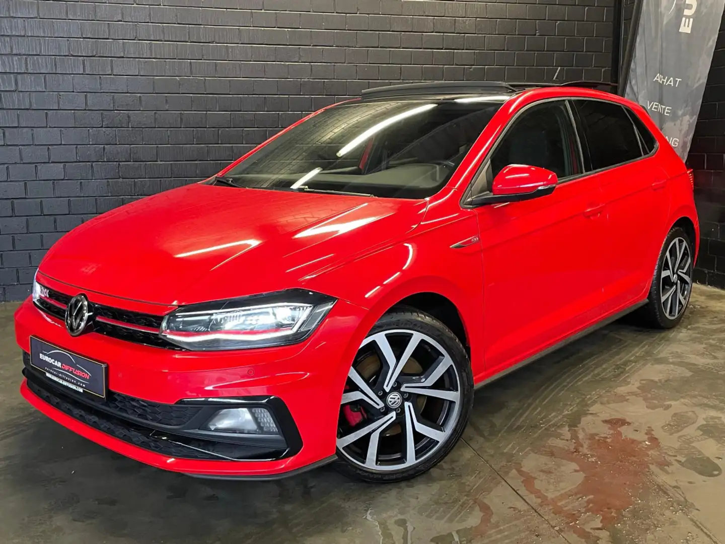 Volkswagen Polo GTI 2.0 TSI 200 DSG*Toit ouvrant*ACC*Apple Carplay* Rouge - 1