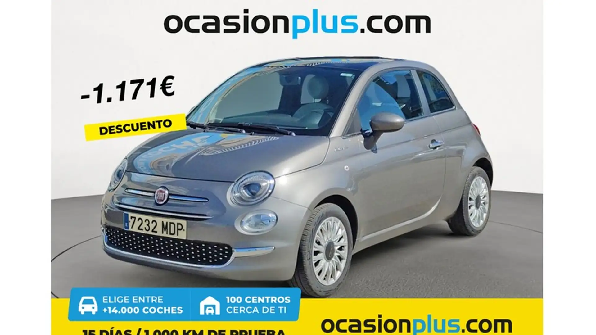 Fiat 500 1.0 Hybrid Dolcevita 52kW Gris - 1