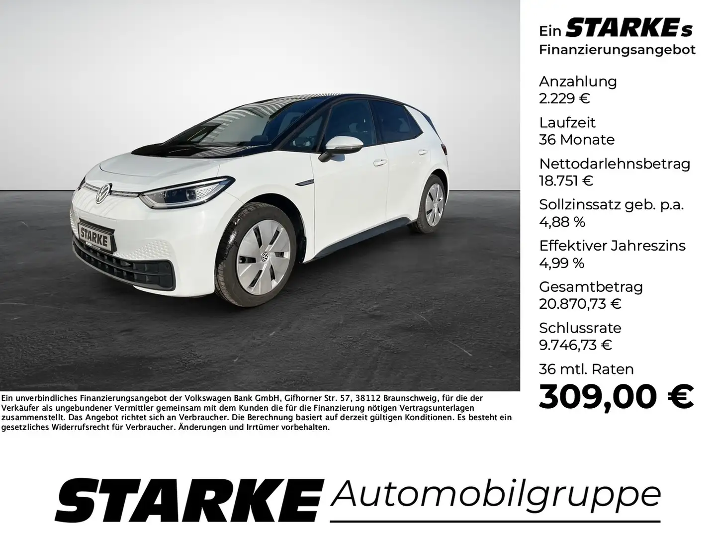 Volkswagen ID.3 Pro Performance Business Blanc - 1