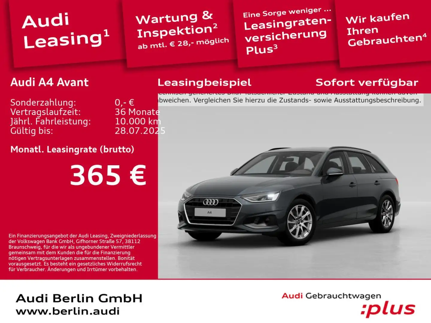 Audi A4 Avant 30 TDI S tronic Grau - 1