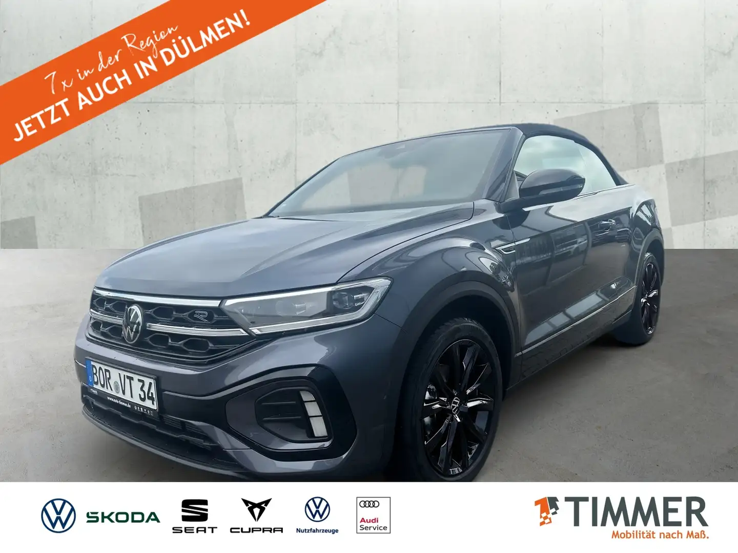 Volkswagen T-Roc Cabriolet 1.5TSI *DSG* R-LINE* LED* NAVI* LEDER* Grau - 1