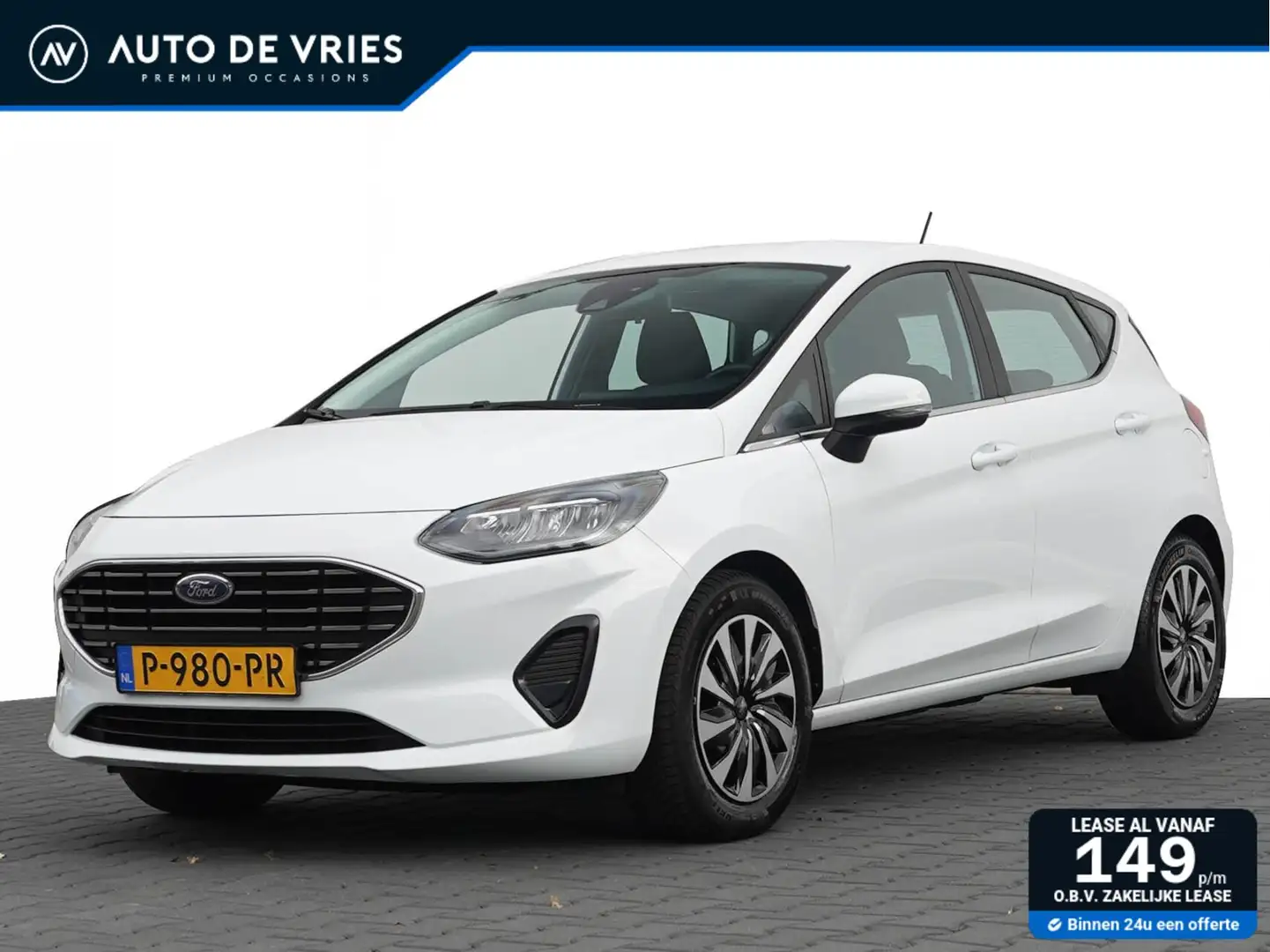 Ford Fiesta 1.0 EcoBoost Hybrid 125pk Titanium | Airco | Navig Weiß - 1