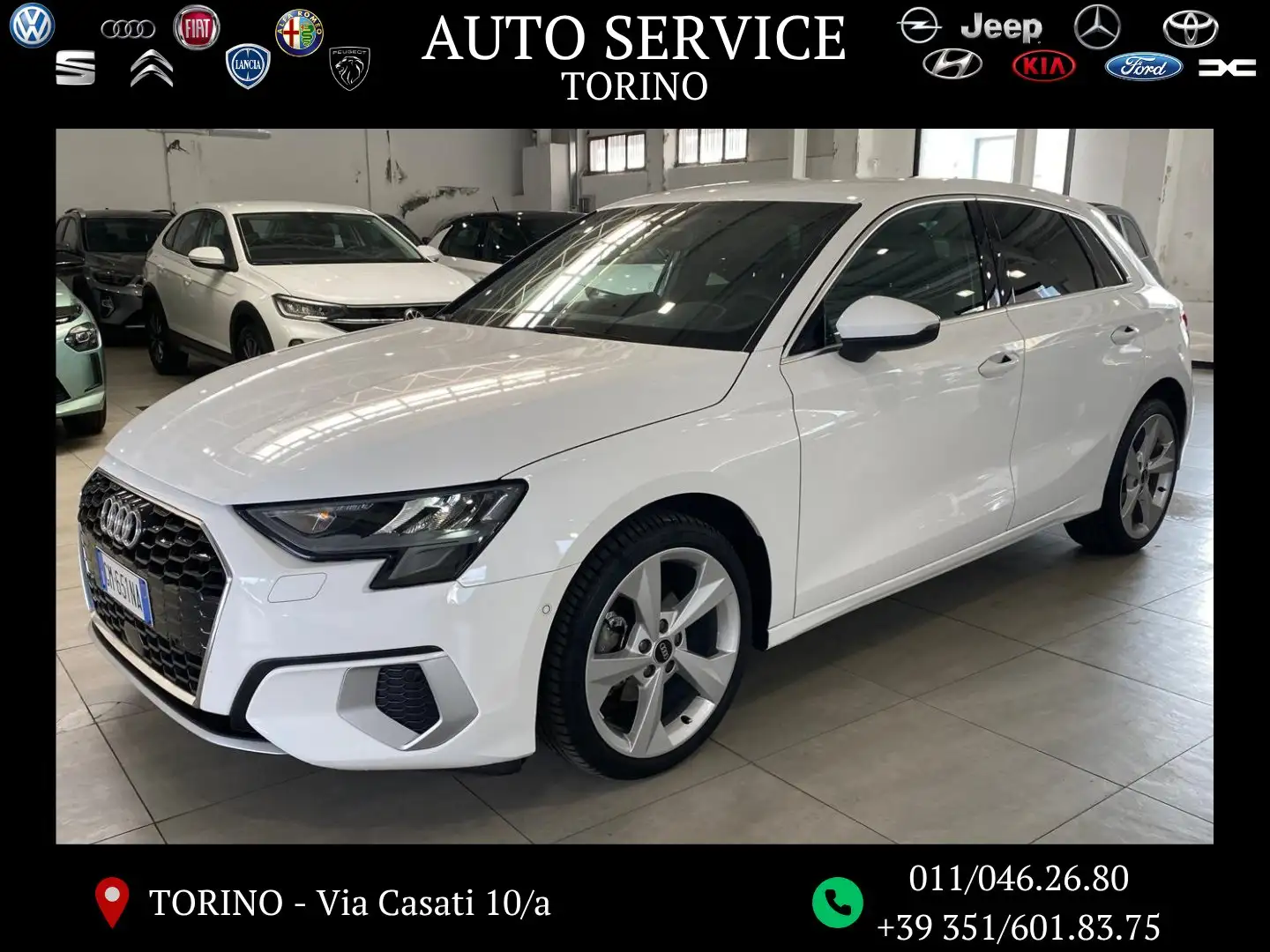 Audi A3 A3 Sportback 30 2.0 tdi Business s-tronic Bianco - 1
