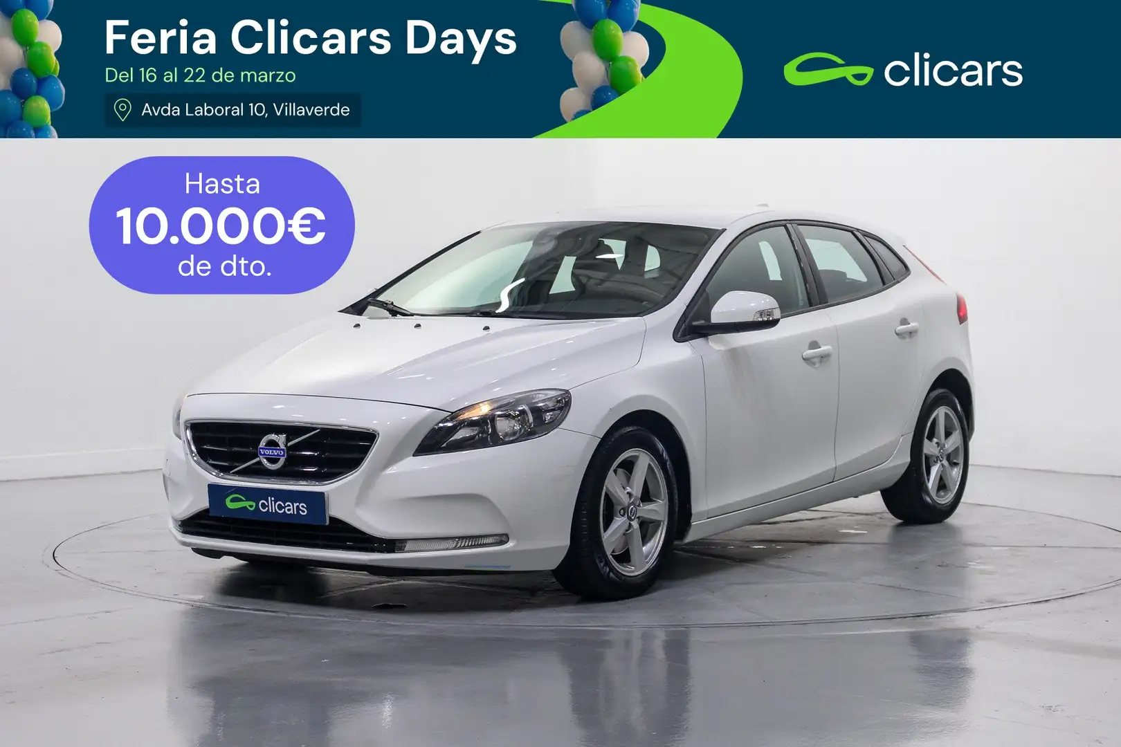 Volvo V40 D2 Kinetic Aut. 115 Blanco - 1