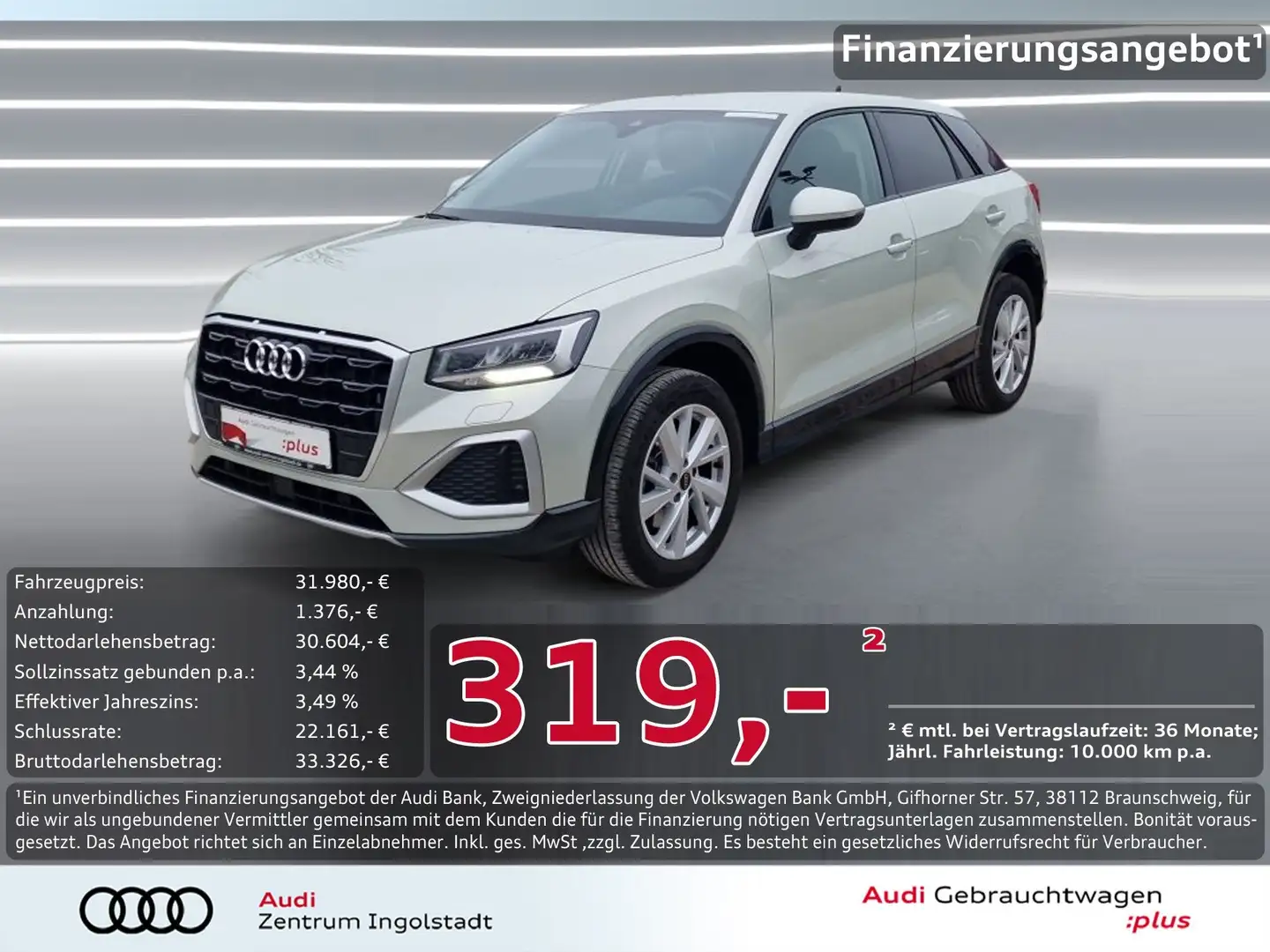 Audi Q2 35 TDI AHK LED 17" GRA SHZ PDC Advanced Silber - 1