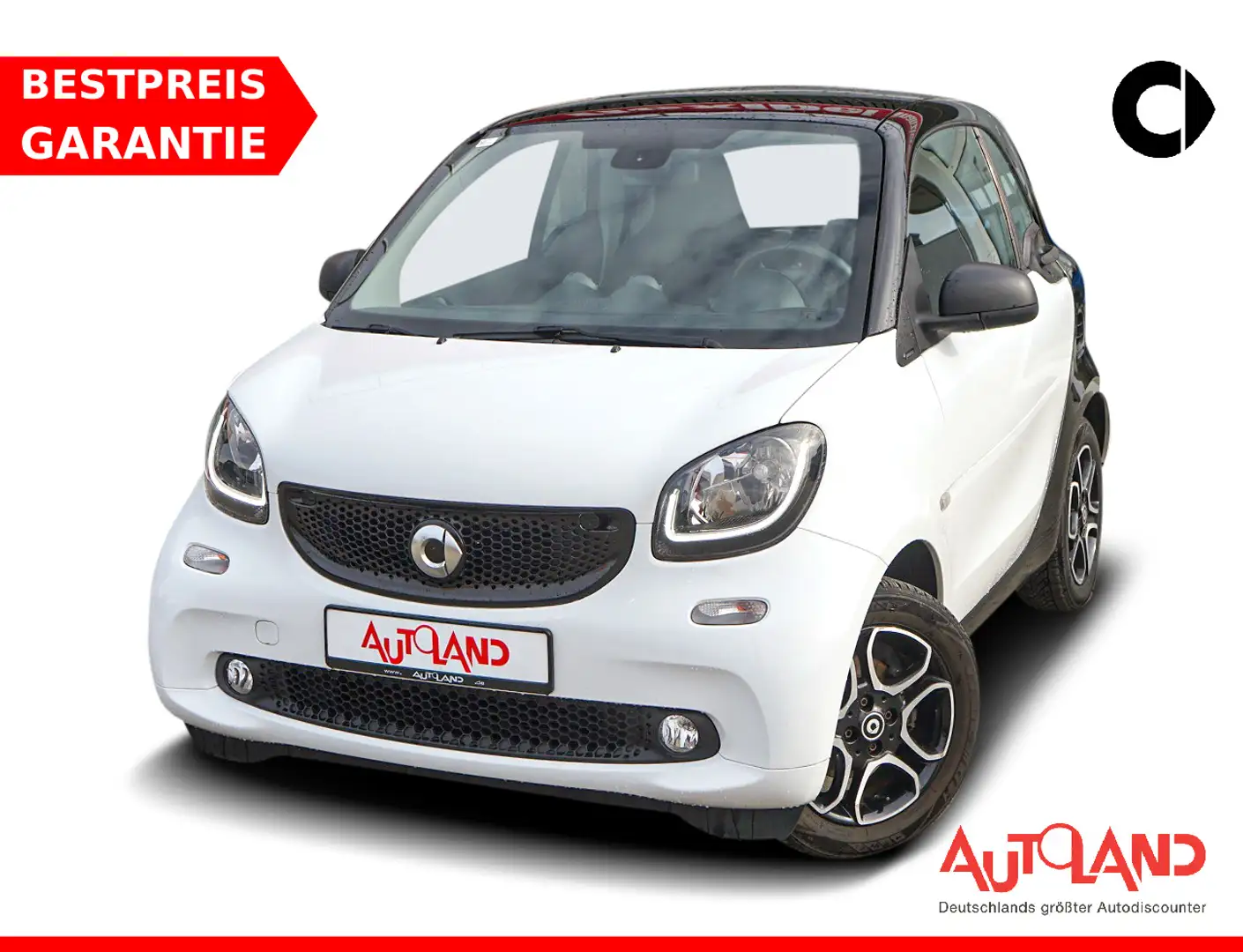 smart forTwo fortwo coupe 1.0 Basis Tempomat Klima Bluetooth Weiß - 1