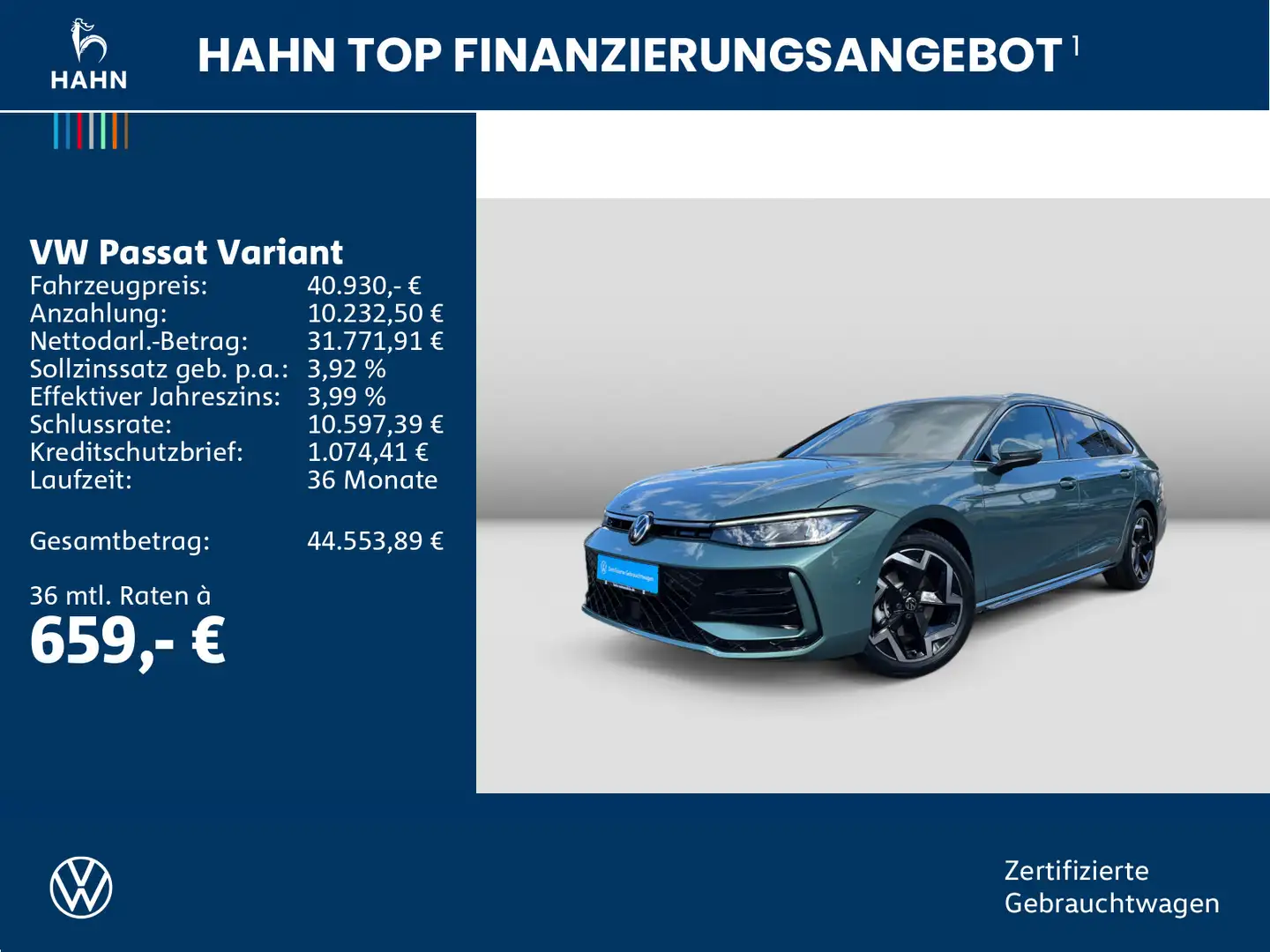 Volkswagen Passat Variant 2.0 TDI DSG R-Line DCC AHK Matrix Grün - 2