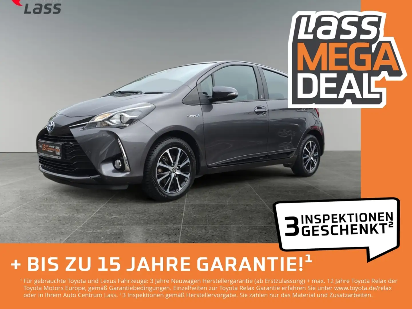 Toyota Yaris 1.5 Team D Klimaautomatik+Spurassistent Grau - 1