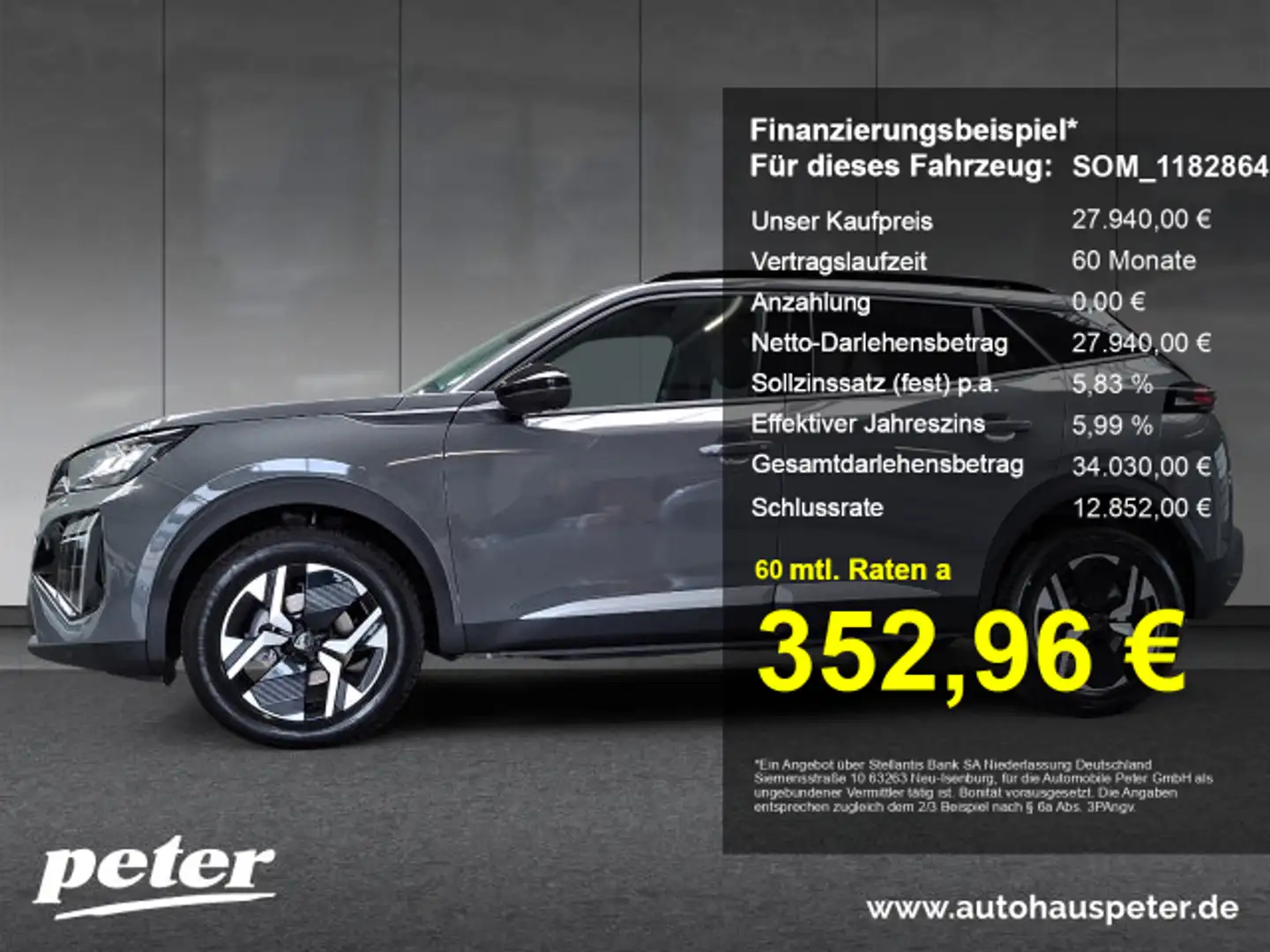 Peugeot 2008 2008 Allure 100 +Kamera+SHZ+Navi+Grip-Control+ Grau - 1