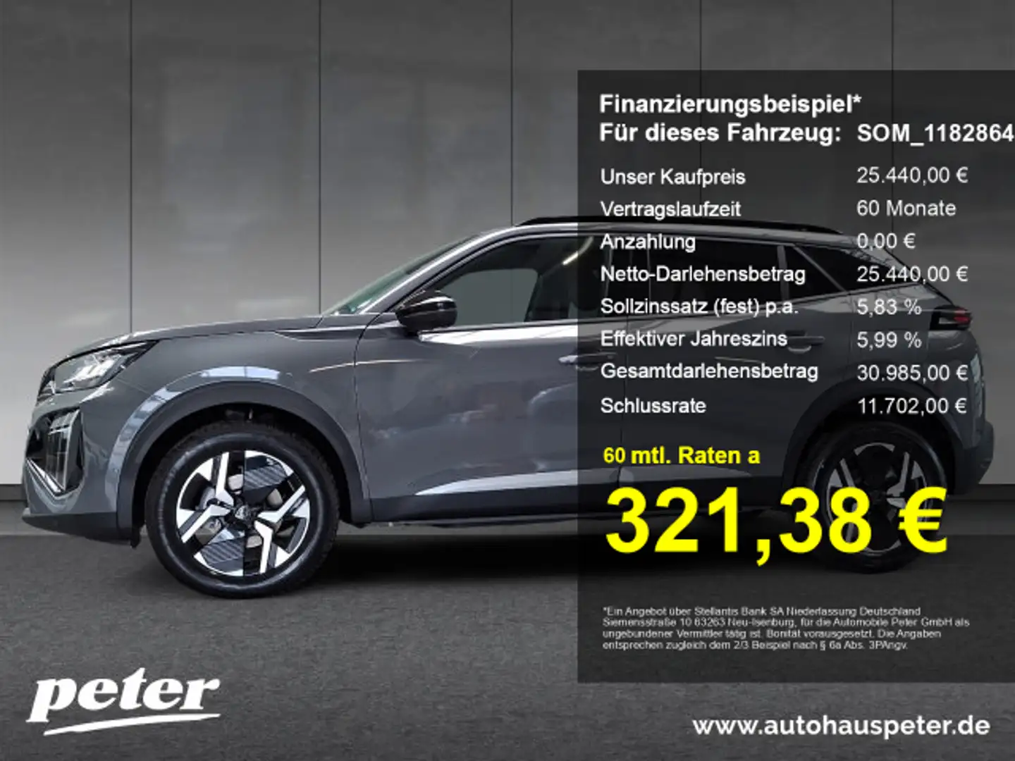 Peugeot 2008 2008 Allure 100 +Kamera+SHZ+Navi+Grip-Control+ Grau - 1