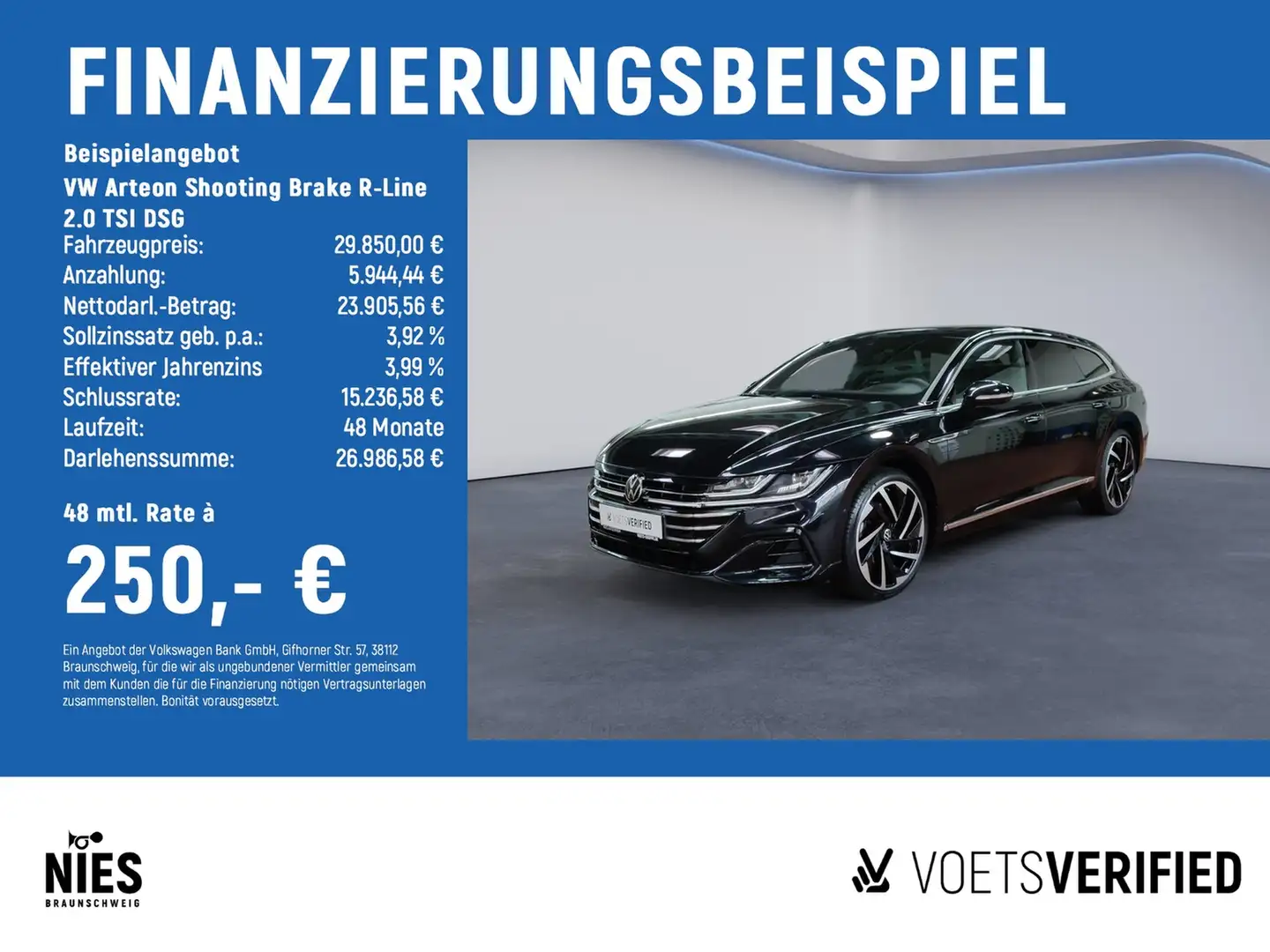 Volkswagen Arteon Shooting Brake R-Line 2.0 TSI DSG STANDHZG+PANO... Schwarz - 2