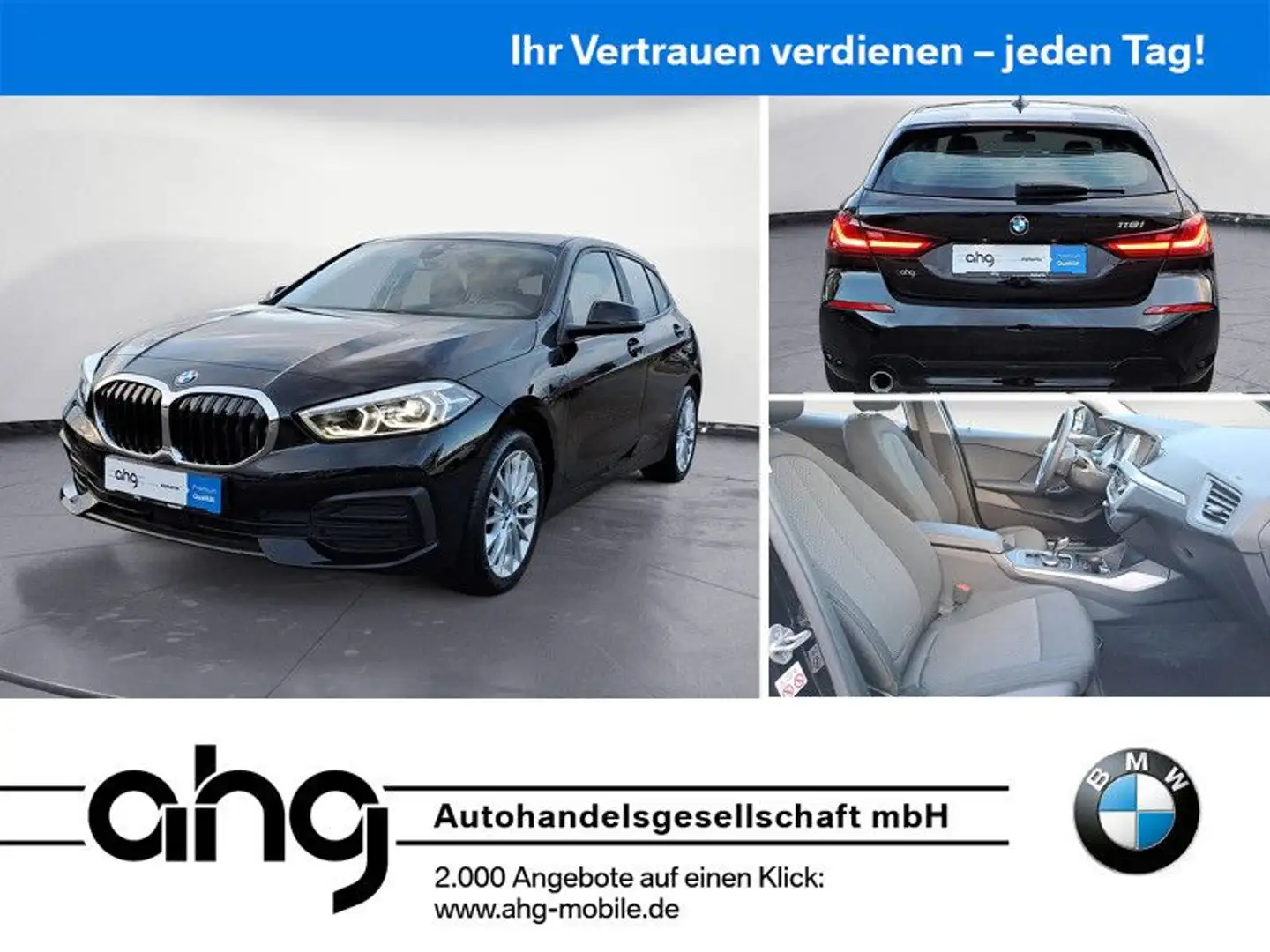 BMW 118 i Advantage PDC Sitzhzg. Vorn Navi LED LM Räd Schwarz - 1