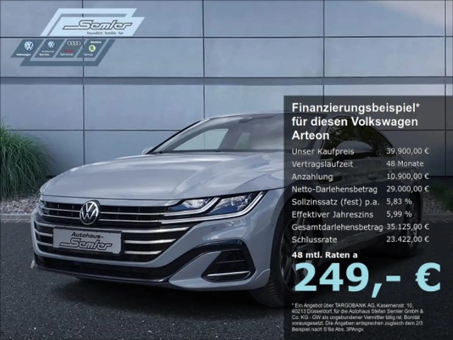 Volkswagen Arteon R-Line 2.0 TSI DSG 4M NAVI HUD V-COCK LED Gris - 1