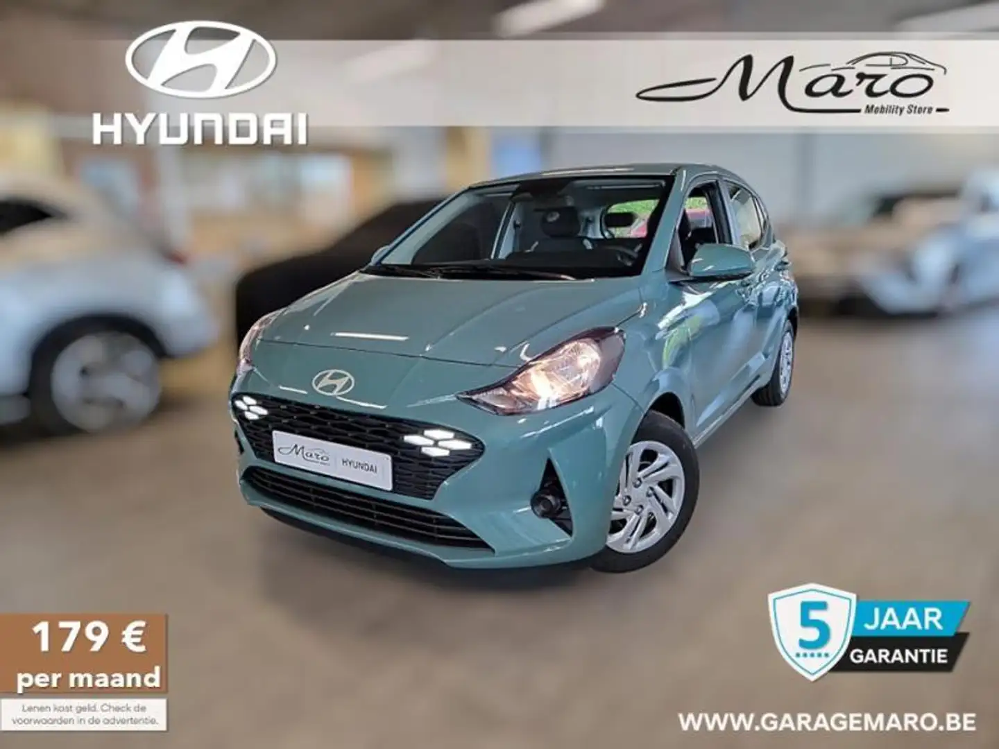 Hyundai i10 1.0i Twist | GPS, camera, cruise,... | STOCK! Groen - 1